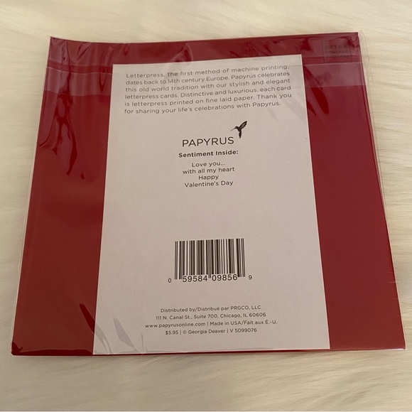 3/$15 NWT Happy Valentine’s Day Papyrus Card. “Love who I am with you…” - Picture 2 of 3